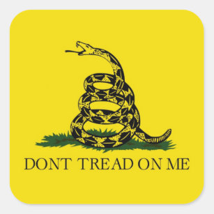 Gadsden Flag Dont Tread On Me Political Square Sticker