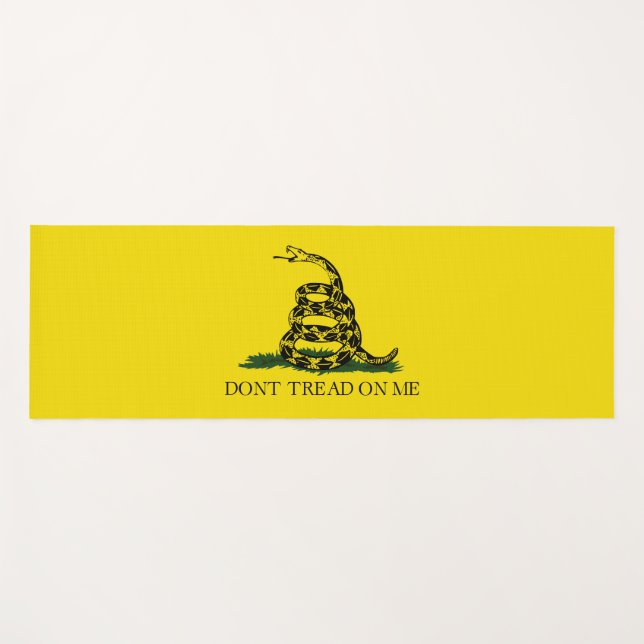 Gadsden Flag (Don't Tread on Me) (Rattlesnake) Yoga Mat (Front (Horizontal))