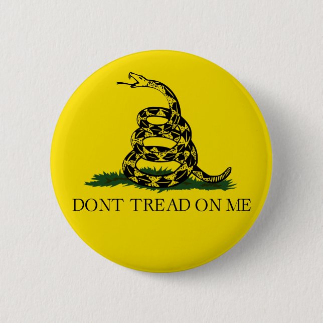 Gadsden Flag (Don't Tread on Me) (Snake Flag) Button (Front)