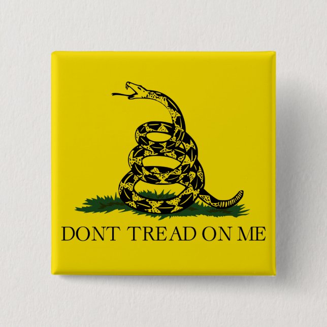Gadsden Flag (Don't Tread on Me) (Snake Flag) Button (Front)