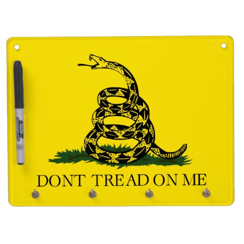 Gadsden Flag Dont Tread on Me Snake Flag Dry Erase Board With Keychain Holder