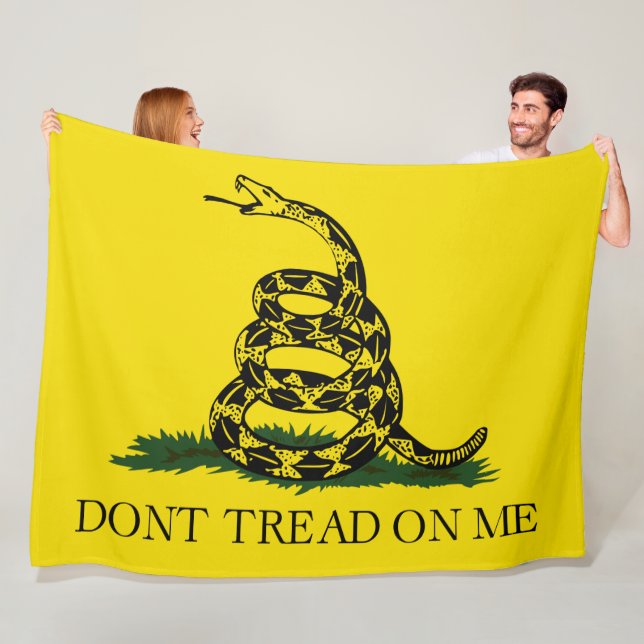 Gadsden Flag (Don't Tread on Me) (Snake Flag) Fleece Blanket (In Situ)