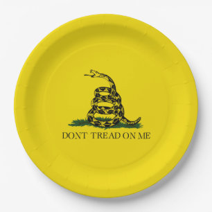 Gadsden Flag (Don't Tread on Me) (Snake Flag) Pape Paper Plates