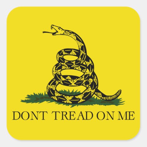 Gadsden Flag _ Dont Tread on Me Square Sticker