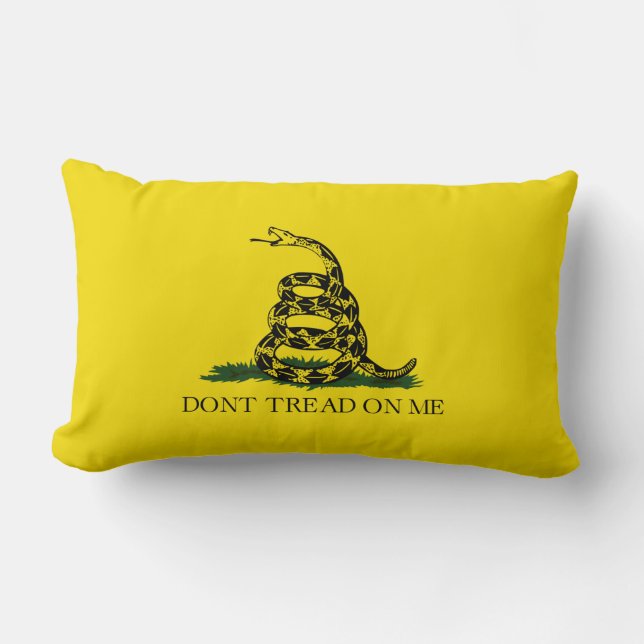 Gadsden Flag (Don't Tread on Me) (USA Snake Flag) Lumbar Pillow (Front)