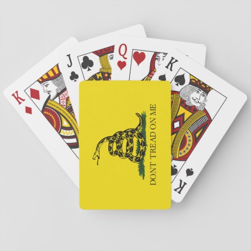 Gadsden Flag Dont Tread on Me USA Snake Flag Playing Cards