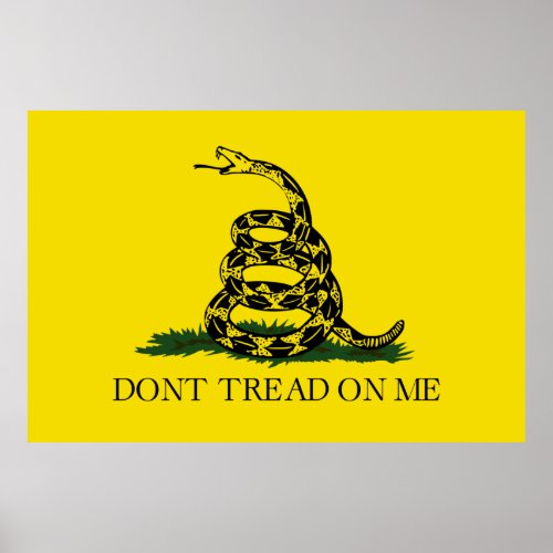 Gadsden Flag Dont Tread on Me USA Snake Flag Poster