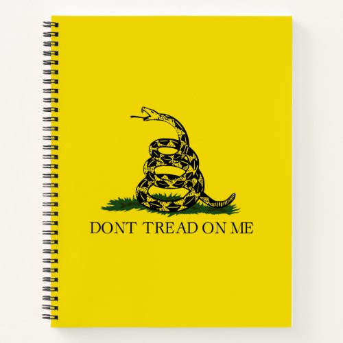 Gadsden Flag Dont Tread on Me USA Snake Notebook