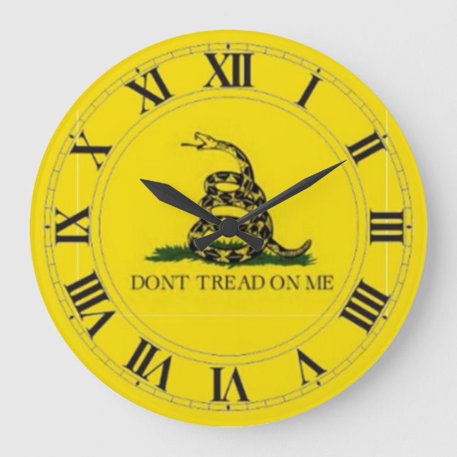 Gadsden Flag (Don't Tread on Me) Wall Clock (Front)
