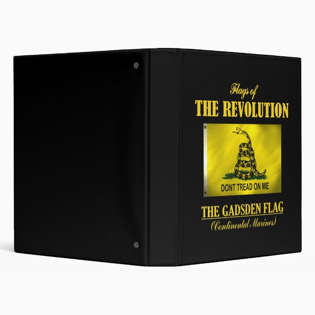 Gadsden Flag (FR) 3 Ring Binder (Background)