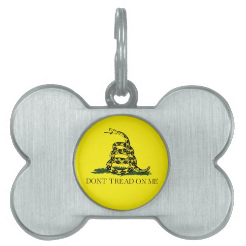 Gadsden Flag Framed Pet Tag