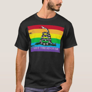 Gadsden flag LGBT Donamp39t tread on me Libertaria T-Shirt