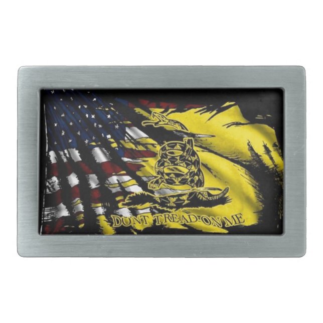 Gadsden Flag - Liberty Or Death Belt Buckle (Front)