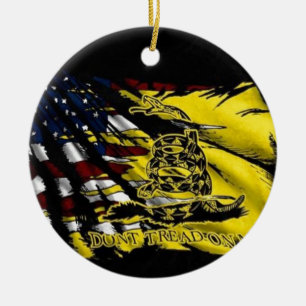 Gadsden Flag - Liberty Or Death Ceramic Ornament
