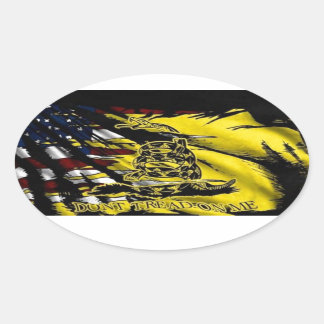 Gadsden Flag - Liberty Or Death Oval Sticker