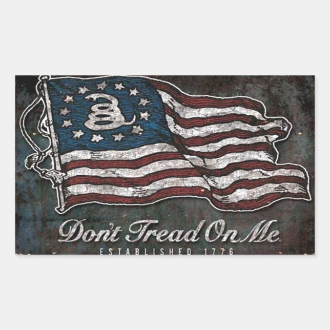 Gadsden Flag - Liberty Or Death Rectangular Sticker (Front)