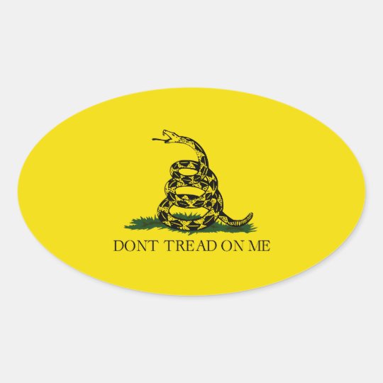 Gadsden Flag Oval Sticker
