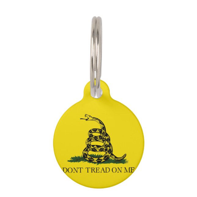 Gadsden Flag Pet ID Tag (Back)