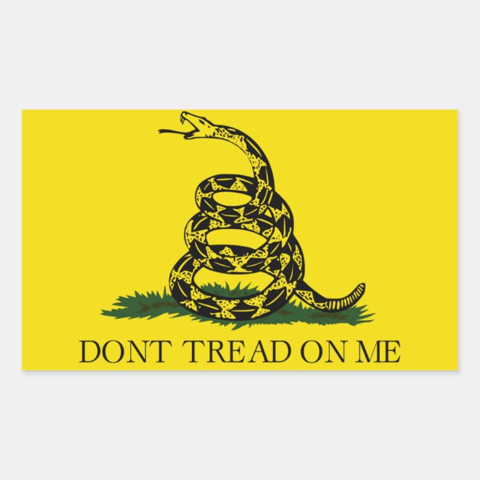 Gadsden Flag Rectangle Stickers