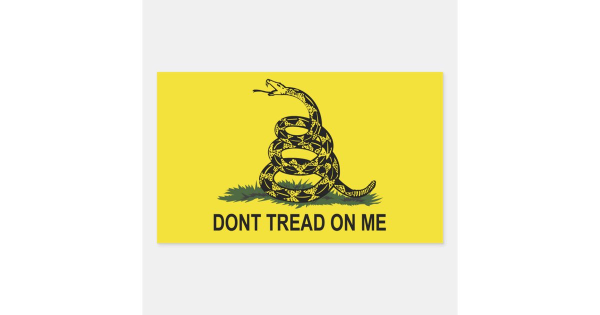 Gadsden Flag Rectangular Sticker Zazzle