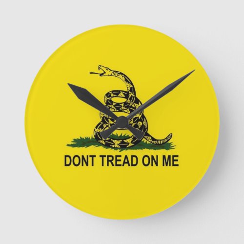 Gadsden Flag Round Clock