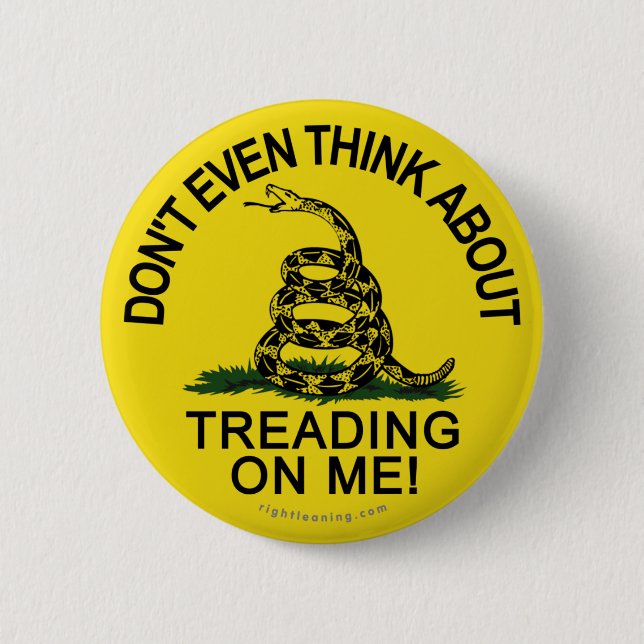 Gadsden Flag updated Pinback Button (Front)
