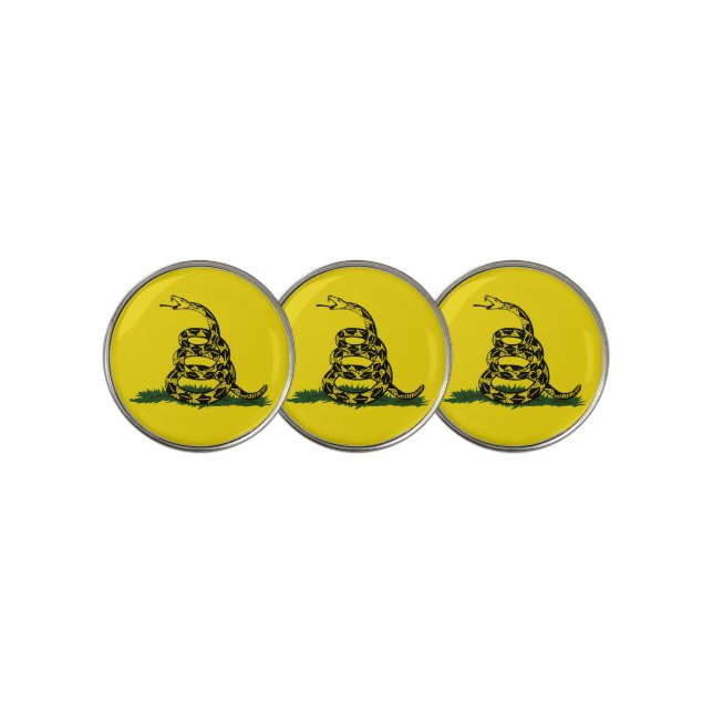 Gadsden flag variant golf ball marker (3 Up)