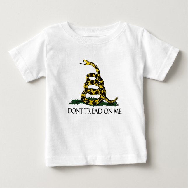 Gadsden Flag, Yellow Background Baby T-Shirt (Front)