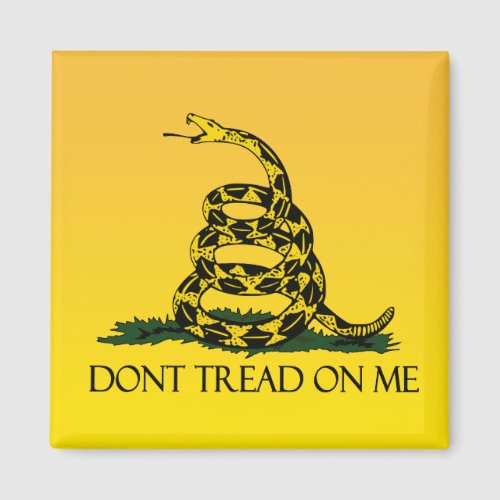 Gadsden Flag Yellow Background Magnet