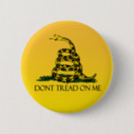 Gadsden Flag, Yellow Background Pinback Button