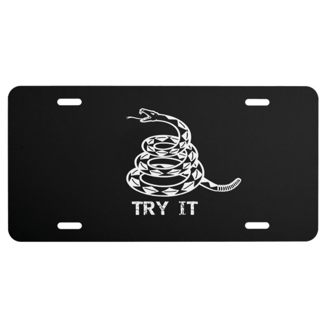 Gadsden License Plate - Try It (Front)