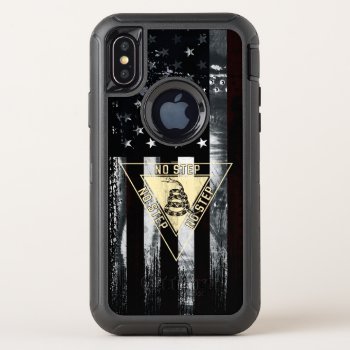 Gadsden Military Aviation Vintage American Flag Otterbox Defender Iphone X Case by KDRDZINES at Zazzle