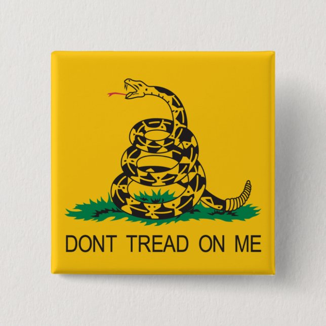 gadsden pinback button (Front)
