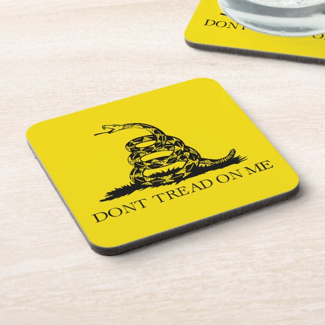 Gadsden Rattlesnake Flag: Revolutionary War 1776 Beverage Coaster (Left Side)