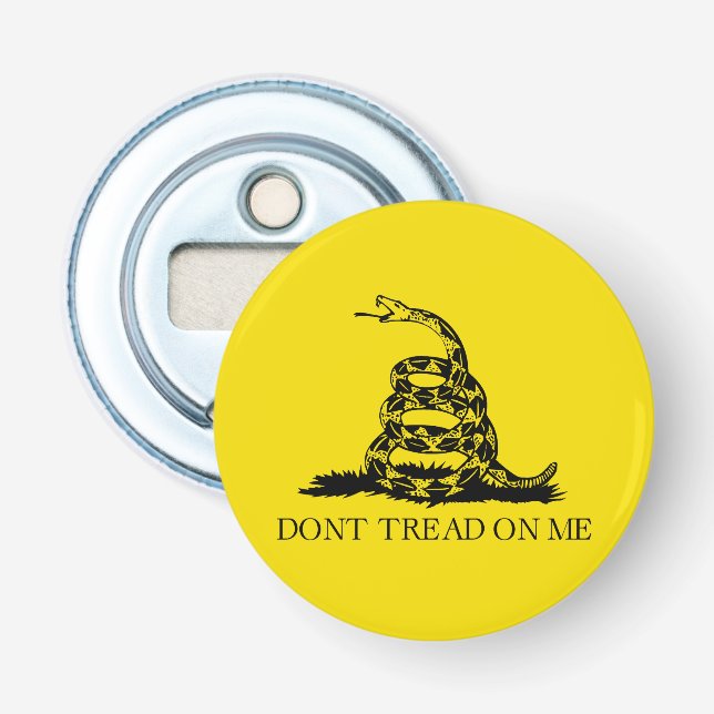 Gadsden Rattlesnake Flag: Revolutionary War 1776 Bottle Opener (Front)