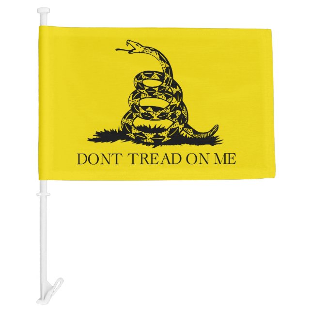 Gadsden Rattlesnake Flag: Revolutionary War 1776 Car Flag (Front)