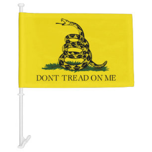 Gadsden Rattlesnake Flag: Revolutionary War 1776 Car Flag