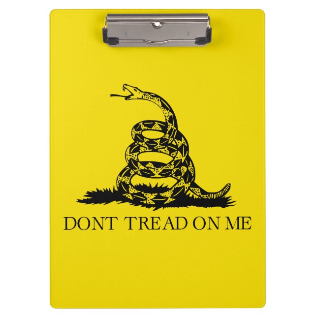 Gadsden Rattlesnake Flag: Revolutionary War 1776 Clipboard (Front)