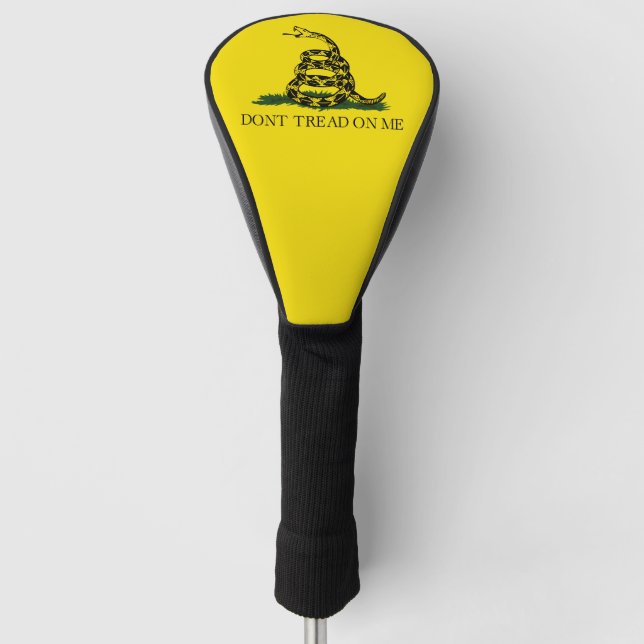 Gadsden Rattlesnake Flag: Revolutionary War 1776 Golf Head Cover (Front)