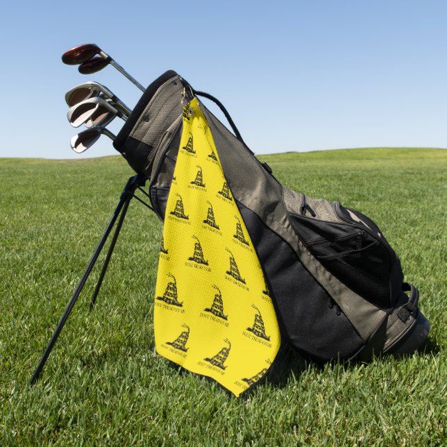 Gadsden Rattlesnake Flag: Revolutionary War 1776 Golf Towel (Green)
