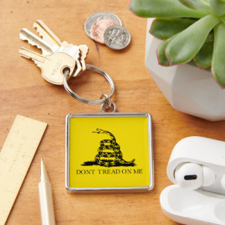Gadsden Rattlesnake Flag: Revolutionary War 1776 Keychain