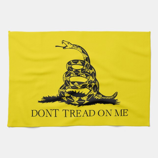 Gadsden Rattlesnake Flag: Revolutionary War 1776 Kitchen Towel (Horizontal)