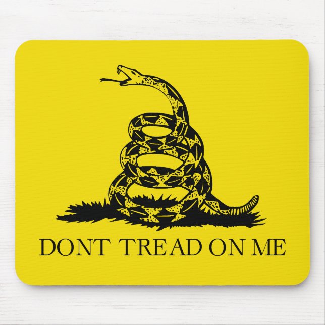 Gadsden Rattlesnake Flag: Revolutionary War 1776 Mouse Pad (Front)