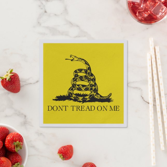 Gadsden Rattlesnake Flag: Revolutionary War 1776 Napkins (Insitu)
