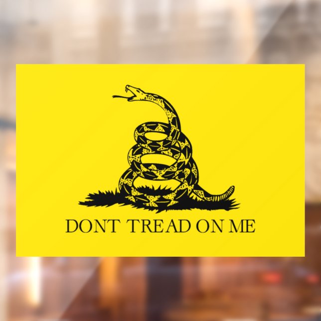 Gadsden Rattlesnake Flag: Revolutionary War 1776 Window Cling (Sheet 2)