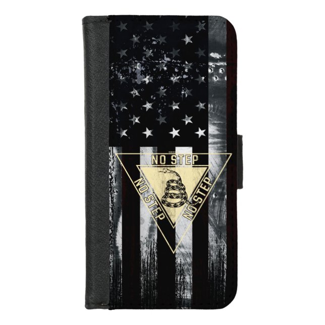 Gadsden Snake Military Aviation American Flag iPhone Wallet Case (Front)