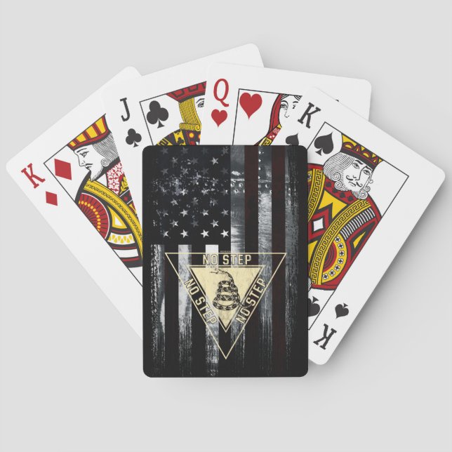 Gadsden Snake Military Aviation American Flag Poker Cards (Back)
