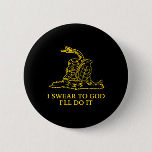 Gadsden Snek Snake Flag Don't Tread Parody Grenade Button