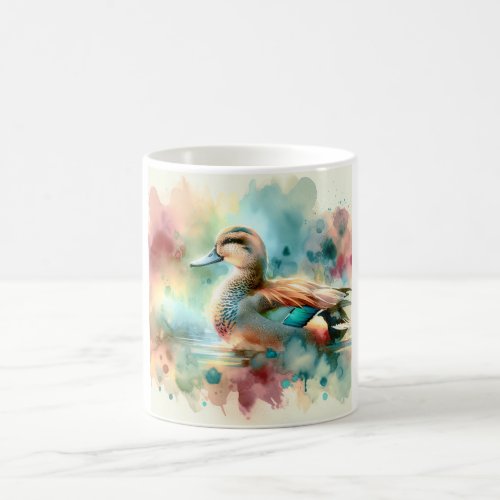 Gadwall Duck AREF1704 1 _ Watercolor Coffee Mug