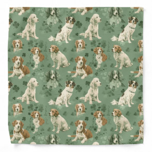 Gaelic Dog Garb Green Pattern Bandana